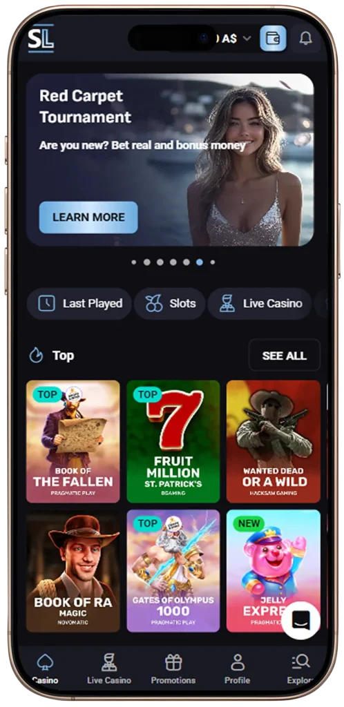 SlotLounge App for Mobile