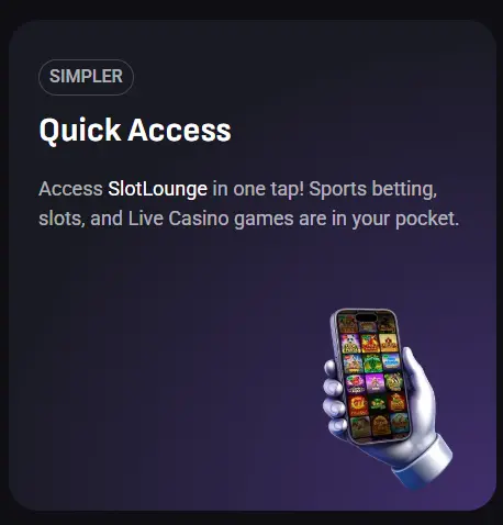 SlotLounge Casino App Feature