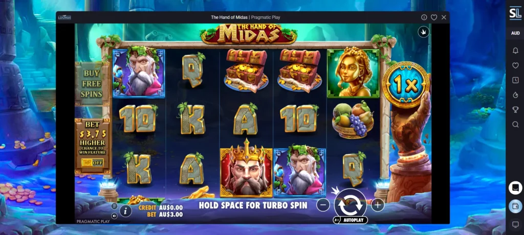 The Hand of Midas Slot Lounge Pokies