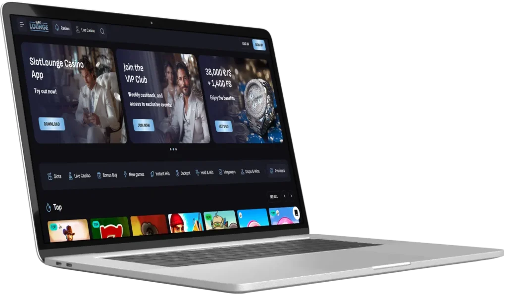 Homepage of the Casino